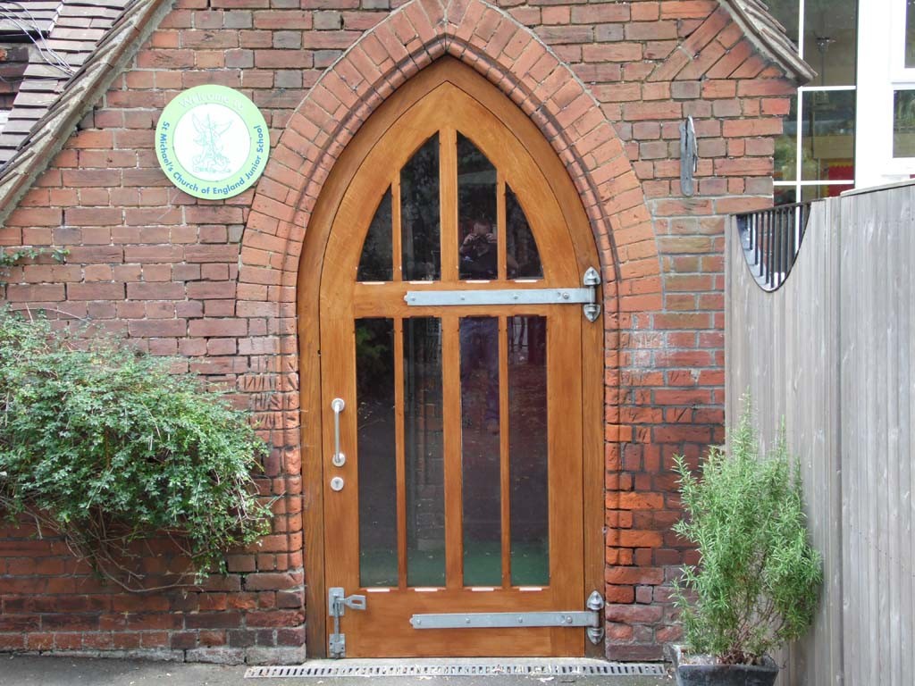 Oak Entrance Door Installation - Waller Building Services