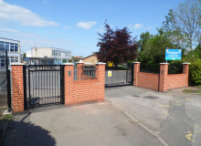 Primary School Automated Entrance Gates Installation - Waller Building Services - Kent